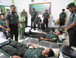 Korem 012/TU Peringati HUT Persit KCK Ke-78 dengan Donor Darah Serentak