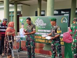 Aksi Peduli Dandim 0105/Abar Kepada Anak Yatim/Piatu Dan Kaum Fakir Miskin Dengan Berbagi Menu Buka Puasa