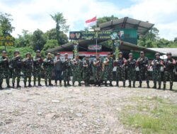 Danrem 012/TU, Asops Kasdam IM serta Danbrigif 25 Siwah laksanakan kegiatan Wasdalops ke Pos Satgas Yonif 116/GS Di Papua