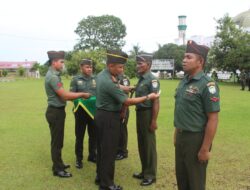 Dandim 0116/Nagan Raya Pimpin Upacara Korps Raport Kenaikan Pangkat 01 April 2024