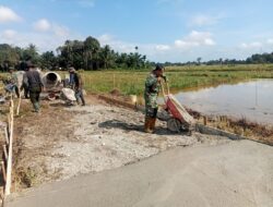 Satgas Pra TMMD Regguler ke 120 Kodim 0116/Nara Laksanakan Pengerjaan Rabat Beton