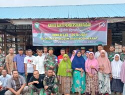 Karya Bakti Pembersihan Pasar Meutulang Dalam Rangka TTMD Reguler Ke 120 Di Wilayah Kodim 0105/Abar  Aceh Barat