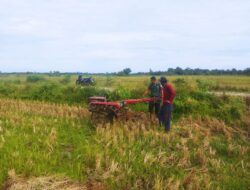 Babinsa Babahrot Bantu Petani Percepat Sambung Olah Sawah