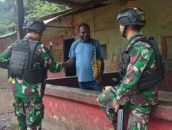Pos Banti Satgas Yonif 116/Garda Samudra Laksanakan Komunikasi Sosial Rutin