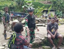 Wujud Manunggal TNI – Rakyat, Satgas Yonif 116/Garda Samudra Komsos rutin Warga Binaan