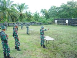 Prajurit Korem 012/TU Laksanakan Menembak Pistol