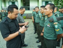 Korem 012/TU Perketat Pengawasan, Gelar Razia Handphone untuk Cegah Judi Online