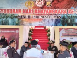 Meriahkan HUT Bhayangkara ke-78, Prajurit Kodim 0109/Aceh Singkil Hadir di Upacara GOR Kasim Tagok