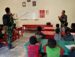 Satgas Yonif 116/Garda Samudra Kembangkan Pendidikan Di Papua Tengah