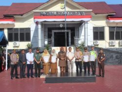 Dandim 0116/Nagan Raya bersama Anggota Laksanakan Apel Gelar Pasukan Operasi Patuh Selawah 2024