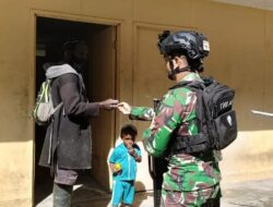Meningkatkan Hubungan Yang Erat TNI Dengan Rakyat, Satgas Yonif 116 Laksanakan Komsos