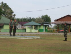 Dandim 0116/Nagan Raya Pimpin Upacara Bendera Mingguan di Makodim