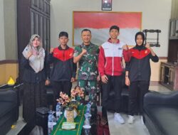 Untaian Do’a Dan Semangat Dandim 0105/Abar Kepada 3 Atlet Badminton 02SN Aceh Barat Yang Akan Berangkat Ke Jakarta