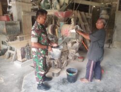 Sambang Kilang Padi, Babinsa Validasi Kekuatan Pangan