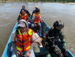Satgas Yonif 116/Garda Smudra Lakukakan Patroli Disepanjang Sungai Kali Kopi Papua Tengah