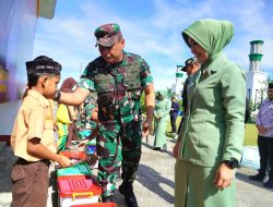 Danrem 012/TU Santuni Anak Yatim dalam Kunjungan Kerja ke Kodim 0116/Nara