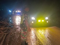 Babinsa Lae Ikan, Garcep Tangani Longsor Dijalan Nasional Subulussalam – Sidikalang
