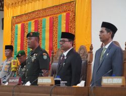 Kasi Ops Korem 012/TU Hadiri Rapat Paripurna DPRK Aceh Barat