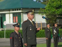 Danden Bekang Pimpin Upacara Peringatan Hari Pahlawan di Makorem 012/TU