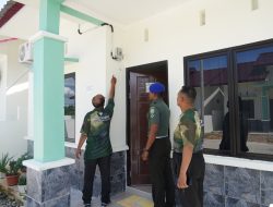 Tim Denzibang 1/IM Cek Langsung Kondisi Perumahan Prajurit Yang Baru Selesai Dibangun