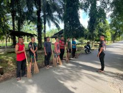 Personel Korem 012/TU Gelar Korve Rutin Jaga Kebersihan Pangkalan