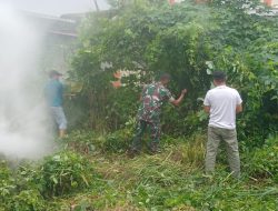 Babinsa Koramil 01/Tapaktuan Bersama Warga Gelar Gotong Royong Bersihkan Lahan Ketahanan Pangan Desa