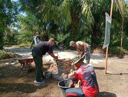 Satgas TMMD Ke 125 Bangun Prasasti Tanda Bakti Untuk Desa Sasaran