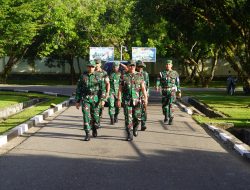 Danrem 012/Teuku Umar Tinjau Latihan Aplikasi Nikpur Medan Khusus di Yonif 116/GS