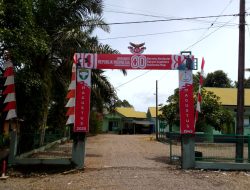 Semarakkan HUT Ke-80 RI, Jajaran Kodim 0105/Abar Pasang Bendera Dan Pernak Pernik Umbul – Umbul Di Areal Perkantoran