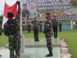 Dandim di wakili Kasdim Pimpin Upacara Mingguan di Makodim 0116/Nagan Raya