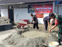 Sambut HUT ke-80 TNI, Kodim Abdya Lanjutkan Karya Bhakti di Dayah Nur Nyak Dah Tangan-tangan