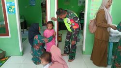 Korem 012/TU : Babinsa Sertu Hardy Sulistyo Dampingi Posyandu di Lae Pinang untuk Percepatan Pencegahan Stunting